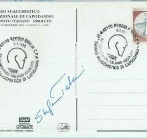 82736 - ITALY - POSTAL HISTORY - EVENT POSTCARD: CHESS signed Stefano TATAI 1995
