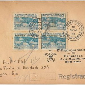 59807 -  BRAZIL -  POSTAL HISTORY:  COVER  1943 -  FLOWERS: ORCHIDS