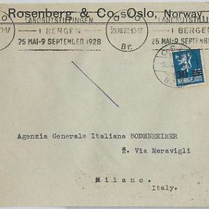 58359 - NORWAY - POSTAL HISTORY: COVER to ITALY 1927 - SALSOMAGGIORE CARNIVAL
