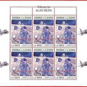 A4811 - SIERRA LEONE - ERROR MIPERF, Kleinbogen: 2018 Alan Bean, Astronomie