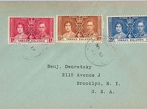 VIRGIN ISLANDS -  POSTAL HISTORY - FDC COVER  :  CORONATION 1937