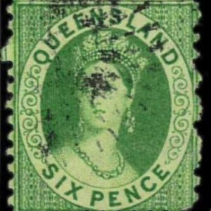 aa5619k1 - Australia QUEENSLAND - STAMP - SG # 78  Watermark 4  - USED