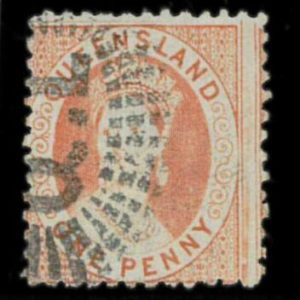 aa5619Na - Australia QUEENSLAND - STAMP - SG # 97  Watermark 5  - USED
