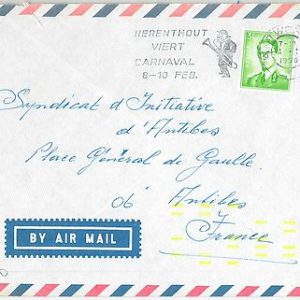 64618 - BELGIUM - POSTAL HISTORY - POSTMARK on COVER 1970 - CARNIVAL Music