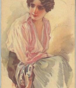77017 - 1920 VINTAGE POSTCARD - Glamour, Ladies, ARTIST SIGNED: Terzi A.