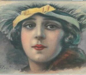 77013 - 1919 VINTAGE POSTCARD - Glamour, Ladies, ARTIST SIGNED: Gini M.