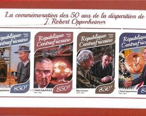 A0243 - CENTRAL AFRICA - MISSPERF SHEET: Robert Oppenheimer SCIENCE Einstein