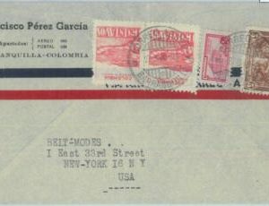 85995 - COLOMBIA - AIRMAIL COVER to the USA  1946 -  COFFEE