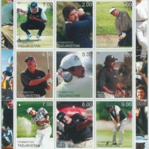 M1869 - TAJIKISTAN, 2000 MINIATURE SHEET: Golf, Eduardo Romero, Argentina