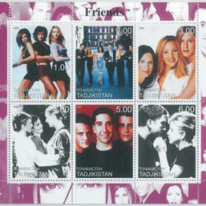 M1887 - TAJIKISTAN,2000 MINIATURE SHEET: Friends TV Show Sitcom Jennifer Aniston