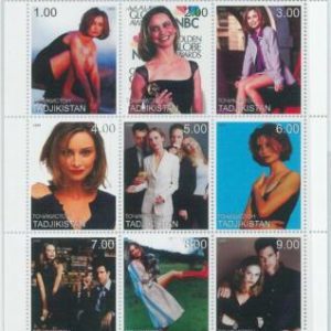 M1891 - TAJIKISTAN,1999 MINIATURE SHEET: Ally McBeal, Comedy Drama, C. Flockhart