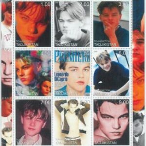 M1894 - TAJIKISTAN, 2000 MINIATURE SHEET: Leonardo Dicaprio, Cinema, Hollywood