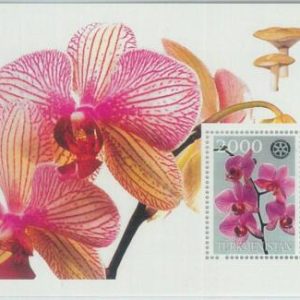 M1919 - TURKMENISTAN, SOUVENIR SHEET: Orchids, Mushrooms, Rotary, Nature