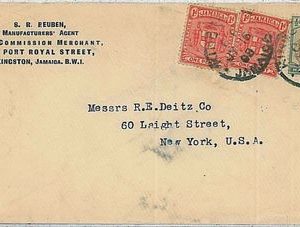 POSTAL HISTORY  cover  -  JAMAICA 1908