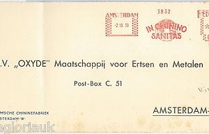 THE NETHERLANDS  - MECHANICAL POSTMARK on COVER FRONT 1939 - Gastronomy MEDICINE