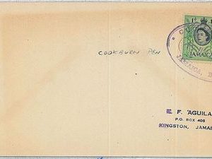 POSTAL HISTORY  cover  -  JAMAICA 1956 : COOK BURN PEN COOKBURN