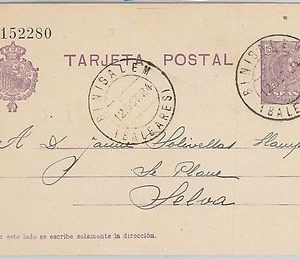 55948 - SPAIN - POSTAL HISTORY: POSTAL STATIONERY CARD from BENISALEM  1924