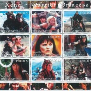 M1937 - TURKMENISTAN, 2000 MINIATURE SHEET: Xena Warrior Princess, TV series