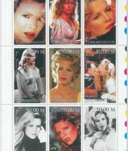 M1941 - TURKMENISTAN, 1999 MINIATURE SHEET: Kim Basinger, Cinema, Hollywood