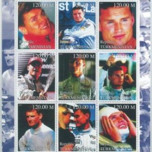 M1943 - TURKMENISTAN, 2000 MINIATURE SHEET: David Coulthard, Formula 1, McLaren
