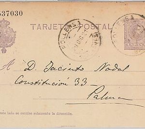 55952 - SPAIN - POSTAL HISTORY: POSTAL STATIONERY CARD  from POLLENSA  1921