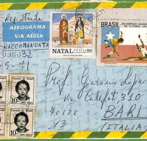 af3615 - BRAZIL - POSTAL HISTORY - AIRMAIL COVER  -  1970 Sport  FOOTBALL