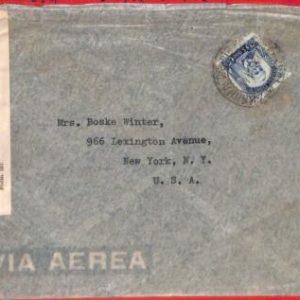 aa3602  - BRAZIL - POSTAL HISTORY -  CENSORED  COVER to the USA 1941