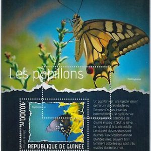 GUINEA - ERROR, 2014 MISSPERF SHEET: BUTTERFLIES, INSECTS, FLORA AND FAUNA