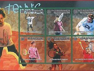 FRENCH GUINEA - ERROR, 2010 IMPERF SHEET: TENNIS, SPORTS, Children