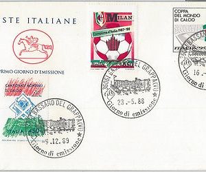 FOOTBALL - ITALY - POSTAL HISTORY: TRIPLE  FDC COVER  1988 / 1988 / 1989   MILAN