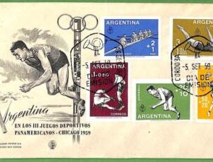 af3702 - ARGENTINA - POSTAL HISTORY - FDC cover Sports ROWING basket  1959