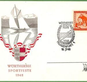 af3700 - AUSTRIA - POSTAL HISTORY - Special Postmark Sports ROWING Canoes - 1948