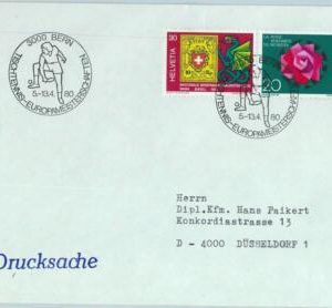 95602 - SWITZERLAND - POSTAL HISTORY - SPECIAL POSTMARK on Cover PING PONG  1980