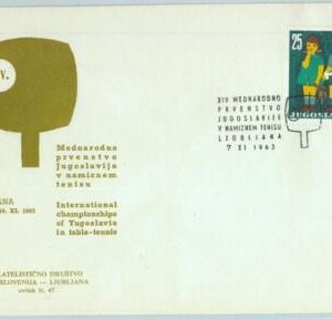 95606 - YUGOSLAVIA - POSTAL HISTORY - SPECIAL POSTMARK on Cover PING PONG  1963
