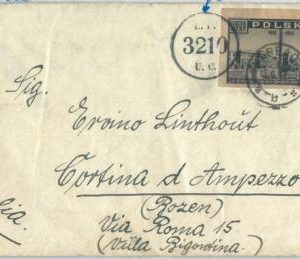 70060 - POLAND - POSTAL HISTORY -  COVER  to  ITALY 1946 - IMPERF Stamps