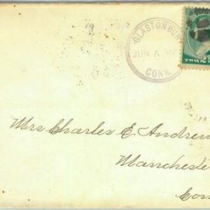91312 - UNITED STATES USA - POSTAL HISTORY - EARLY Cover from GLASTONBURY 1889