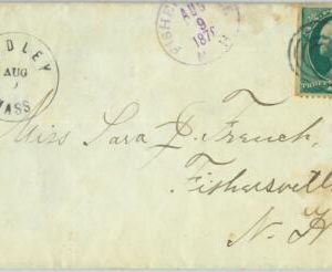 91310 - UNITED STATES USA - POSTAL HISTORY - EARLY Cover from DUDLEY Mass. 1878