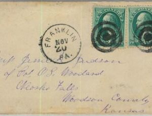 91331 - UNITED STATES USA - POSTAL HISTORY - EARLY Cover from FRANKLIN, PA 1875
