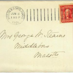 91335 - UNITED STATES USA - POSTAL HISTORY - EARLY Cover: MIDDLEBORO, MA 1905