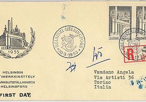 64688 - FINLAND  - POSTAL HISTORY - FDC COVER 1955 - STAMP SHOW Lions