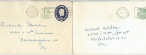 81747 - USA - POSTAL HISTORY -  Set of 2 STATIONERY COVERS: US39 + US40 1958