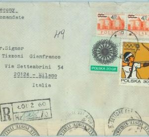 67999 - POLAND - POSTAL HISTORY - COVER to ITALY with OFFICIAL SEALS - ARCHERY