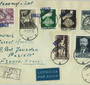 95478 - POLAND - POSTAL HISTORY - GROSZY Overprinted stamps on COVER  Picasso