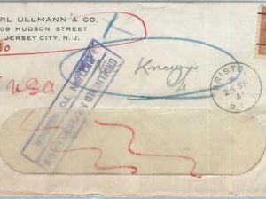 71753 - USA - POSTAL HISTORY -  Jersey stamp on CENSORED COVER to ENGLAND  1941