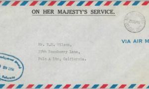 79105 - BAHAMAS -  POSTAL HISTORY - OFFICIAL  COVER  to USA  1956