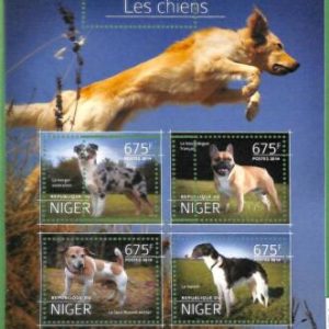 A2328 - NIGER - ERROR - MISPERF stamp sheet 2014 DOGS