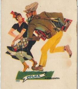 66339 - POLAND  - VINTAGE collectable POSTCARD: ethnic DANCES - COSTUMES: POLKA