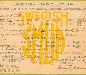 ad2746 - SWEDEN - RADIO CARD - Goteborg - 1926