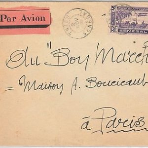 SENEGAL -  POSTAL HISTORY: AIRMAIL COVER from Thiès to FRANCE