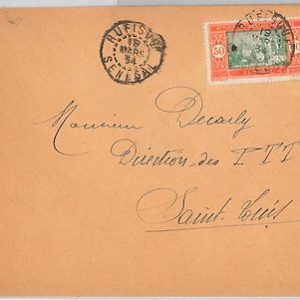 SENEGAL -  POSTAL HISTORY: COVER with nice postmark: Rufisque 1934